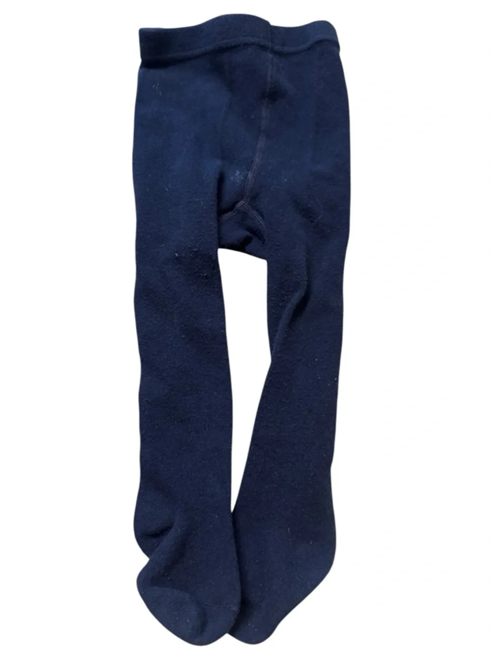 Kids Soft Knit Purple Striped & Navy Tights - Brand Unspecified